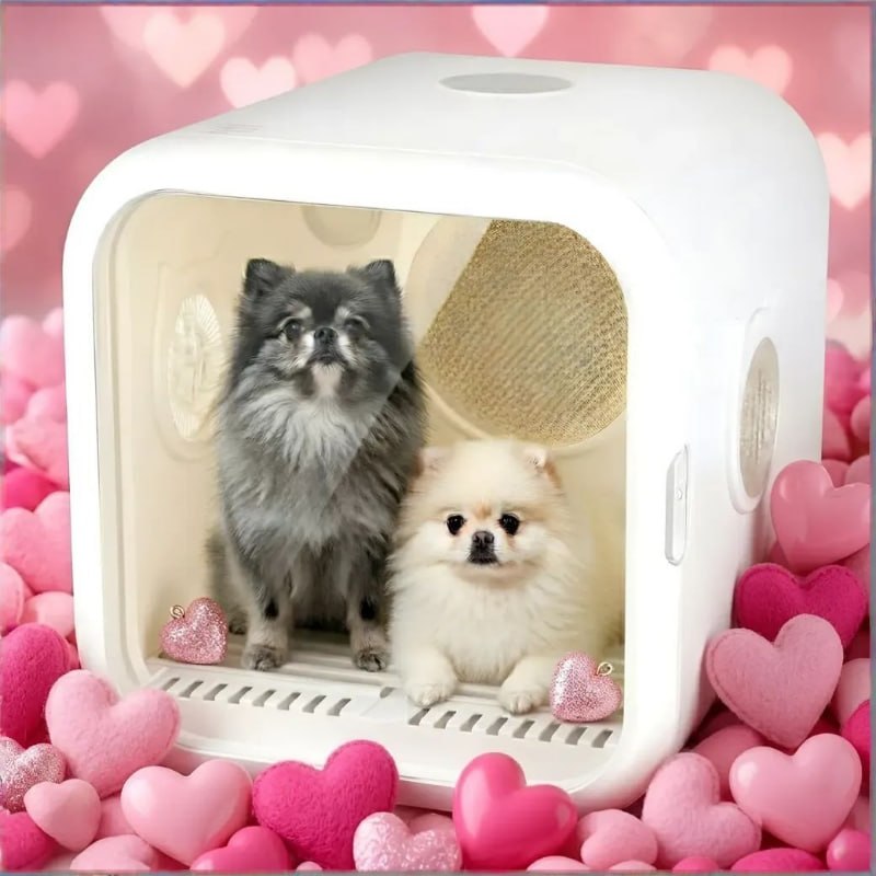 펫드라이룸 강아지 고양이 애견 애완동물 저소음 온도조절 털 건조 말리기 드라이기 마이티펫