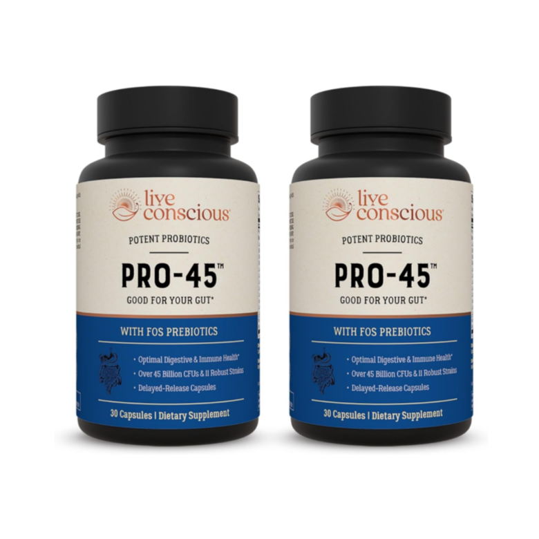 <b>Live Conscious</b> PRO45 프로바이오틱, 450억 CFU 60캡슐 X 2개