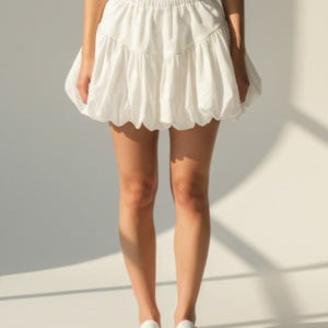 [당일출고] 벌룬 셔링 미니스커트 밴딩 호박스커트 발레코어룩 핀턱 볼륨 큐트