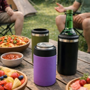 [주문제작]윈스튜디오 맥주 캔쿨러 보냉컵 골프 캠핑 야구 관람 필수템 스테인리스