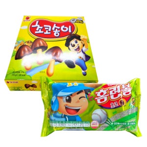 어린이 간식 초등학생 과자 초코송이 216g 홈런볼 46g 세트