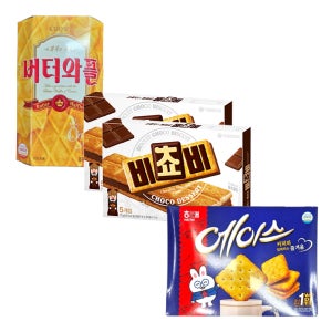 탕비실 간식 버터와플 비쵸비 2세트 에이스 사무실 과자 세트