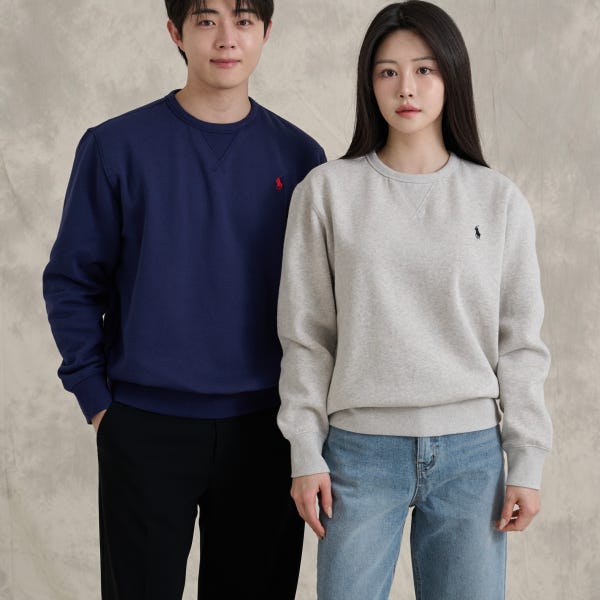 폴로 랄프로렌 남성 포니로고 레터링 맨투맨 티셔츠