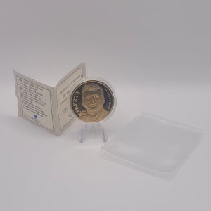 미국 2017년 존 F 케네디 탄생 100주년 24K 금도금 프루프 메달 아메리칸 민트사 40mm 32g 한정판 판매번호500-173