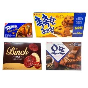초코 과자 초콜릿 간식세트 사무실 대용량 간식 촉촉한초코칩 오뜨 오레오웨하스 빈츠