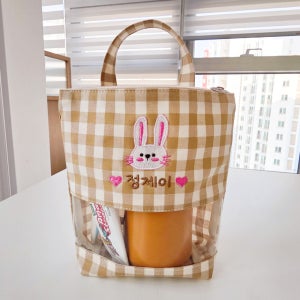 투명 방수파우치 XS / S 유치원 어린이집 양치컵 고리수건 이름자수 기저귀 식판 여벌옷