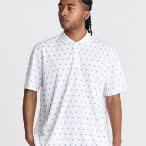 에어릿 스컬 도트 남자 골프웨어 카라티 기능성 폴로 셔츠 AM1229 화이트