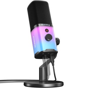 디스코드마이크 MAONO PD100X 유튜브 마 A. RGB 하단 조리개 모델 데스크탑 스