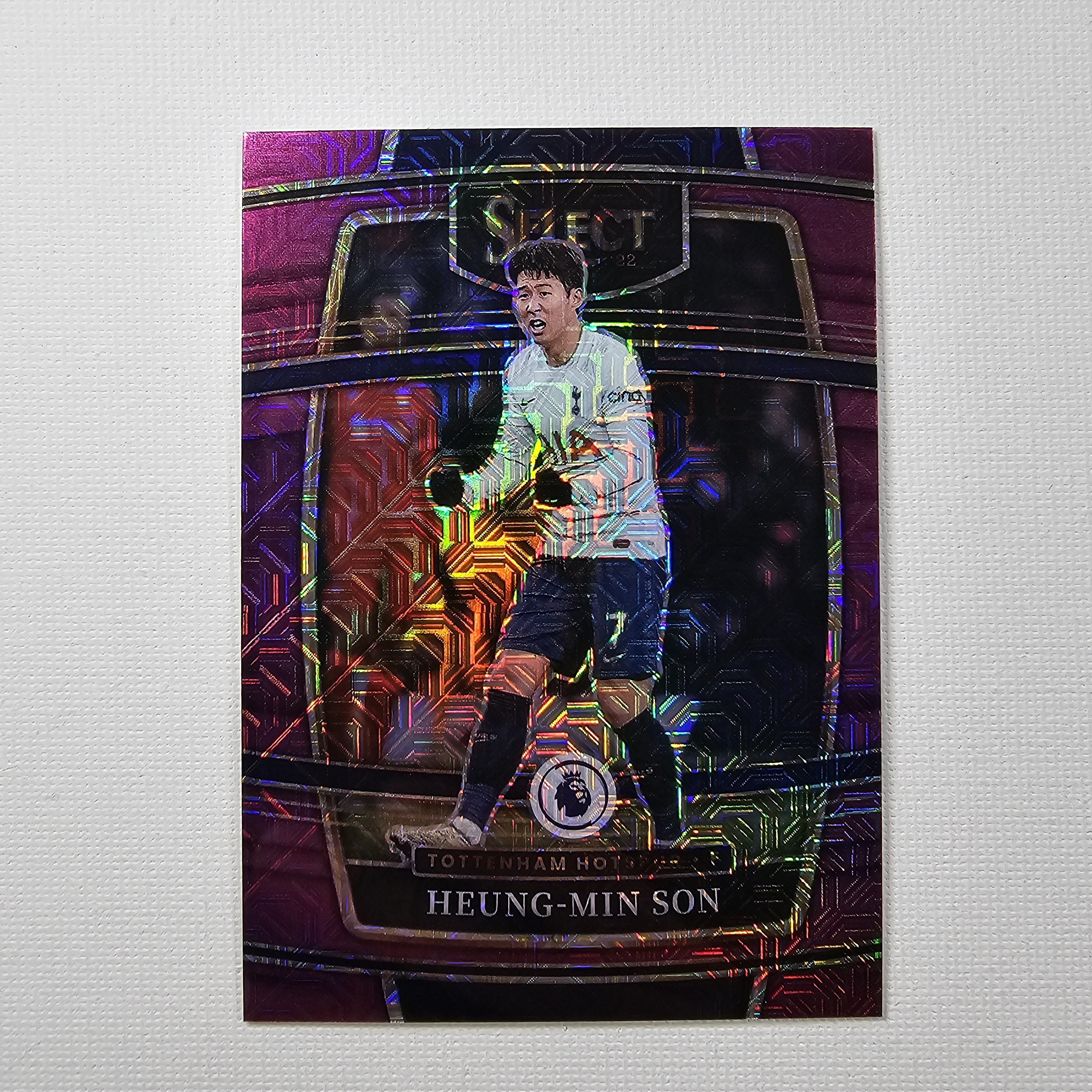 2021 Chronicles Base Premier League Select Purple Mojo Prizm Heung-Min Son 손흥민 축구카드 / SOC-24