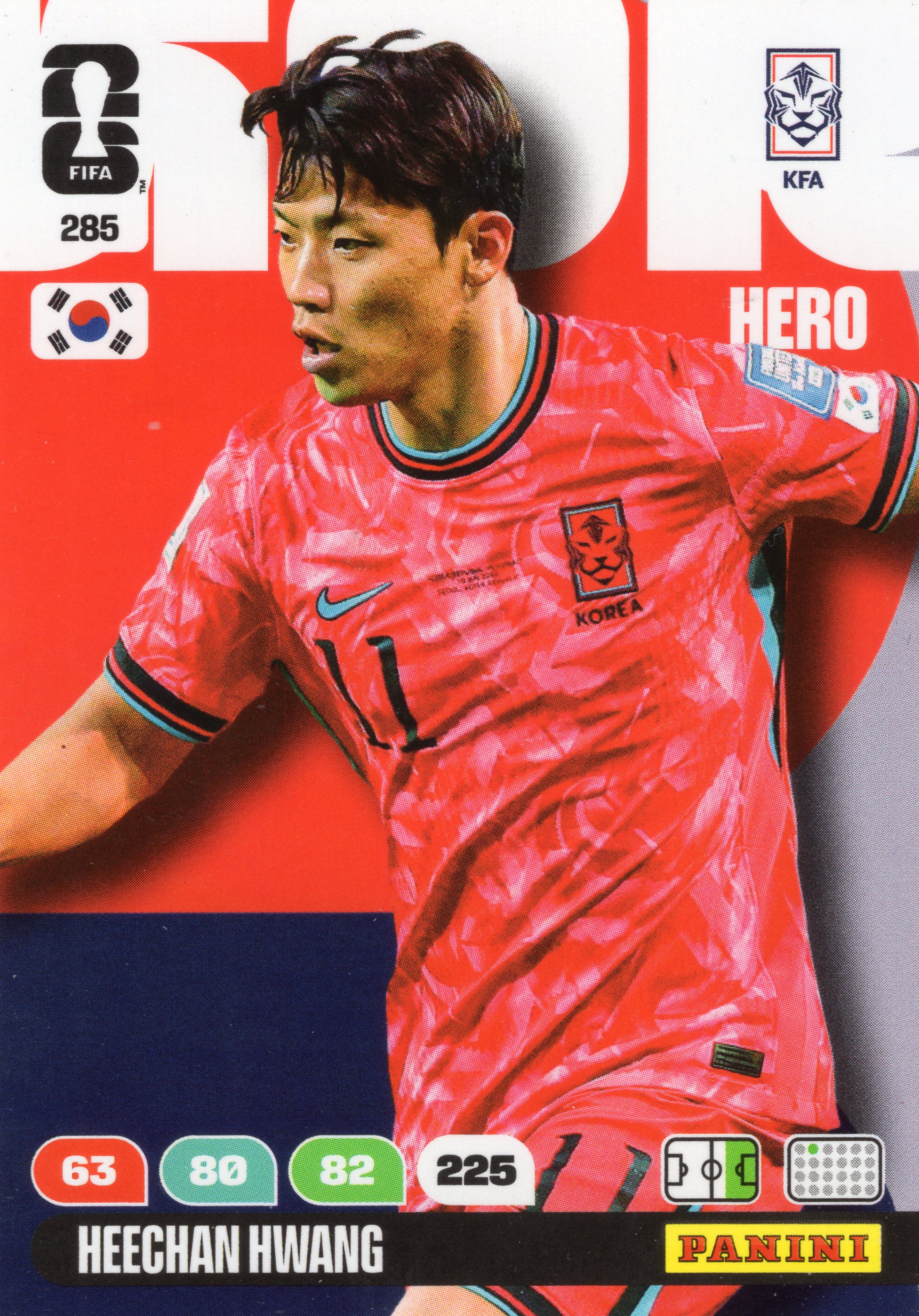 황희찬 축구카드 파니니 아드레날린 월드컵 2026 국가대표카드 6613