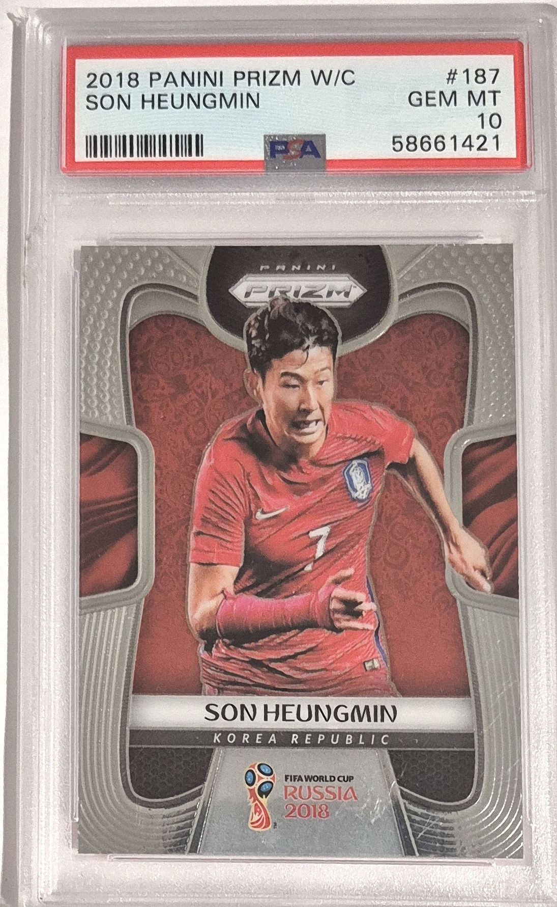 손흥민 축구카드 파니니 월드컵 PSA 10 2018 국가대표카드 6625