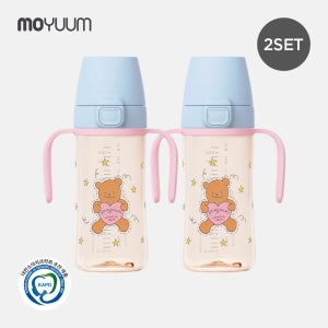 💚포토리뷰페이백 4천원💚[모윰] 돔형 PPSU 원터치 빨대컵 허그베어 270ml 2개세트