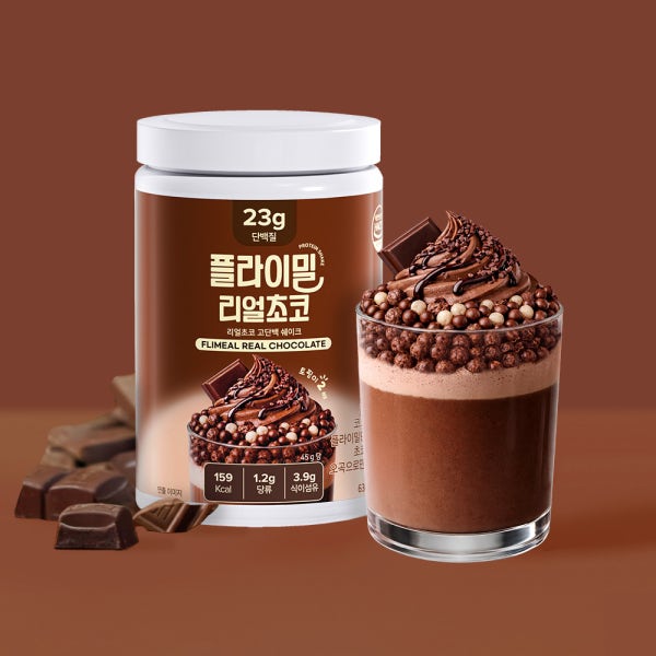 플라이밀 단백질 쉐이크 대용량 리얼초코, 630g, 1개
