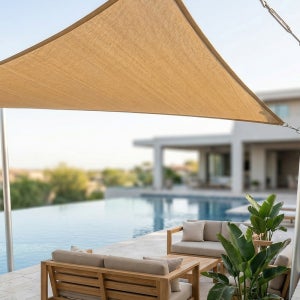 유럽 차광 HDPE 185g 고밀도 프리미엄 썬쉐이드 차광막 그늘막 6.1x6.1x6.1m