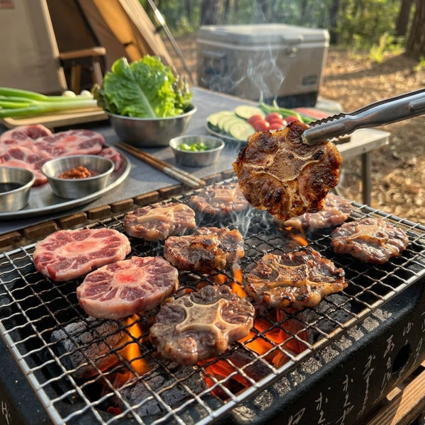 한우 소꼬리 알꼬리 구이용 슬라이스 구이 캠핑 야키니꾸