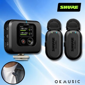 슈어 MV-TWO-KIT 핀마이크 SHURE 무브마이크 2개+리시버 방송 핸드폰 연결 유튜브