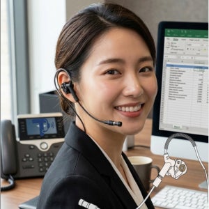텔레그로 E9 무통증 이어셋 양귀형 커널형 실리콘 상담원 상담사 콜센터 업무