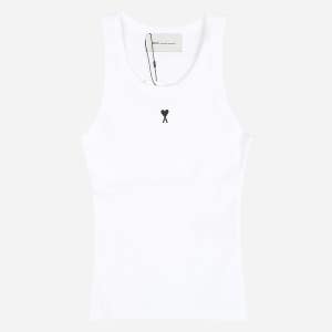 [아미]6S FTP811 JE0117 100 여성 하트 로고 탱크탑 화이트