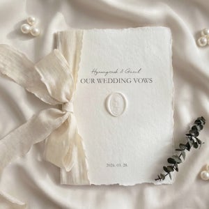 결혼식 혼인서약서 케이스 성혼선언문 실링왁스 OUR WEDDING VOWS A5 A4