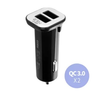 코시 충전기CGR3217AT RO 더블 QC30 슬림차량용 USB2포트 낱개