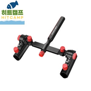 히트캠프 고정밀 쌍포 클램프 중앙 고정 핸들 각도 조절 낚시의자 낚시받침대