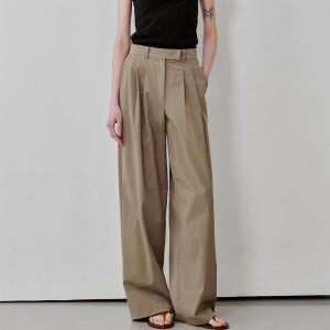 [마롭] 2176 나일론 투턱 팬츠 (다크 베이지)