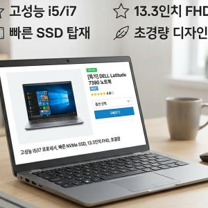 DELL 래티튜드 7390 I5-8350U 8G 256G win11 A등급 노트북