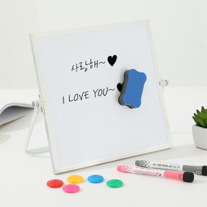 회전 360도 가능한 미니 화이트보드 칠판 미니 게시판 탁상용 마그네틱보드 소형 A4 화이트보드 자석