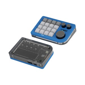 DOIO 16키 한손 키보드 3노브 커스텀 매크로 키패드 KB16B-02 스카이 블루, 게이트론 G PRO 황축