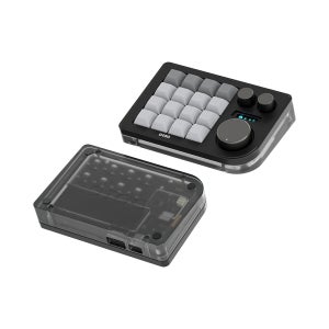 DOIO 16키 한손 키보드 3노브 커스텀 매크로 키패드 KB16B-02 미니멀 블랙, 게이트론 G PRO 황축