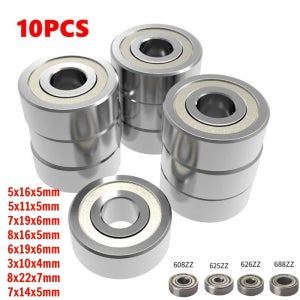 10개 베어링 685zz 608z 625ZZ 저소음 소형 딥 그루브 미니 623zz 3x10x4mm