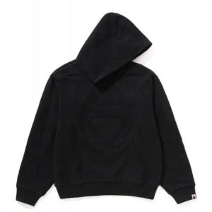 베이프 BAPE 후드 집업 패디드 샤크 크롭드 핏 풀오버 후드티 블랙 그레이