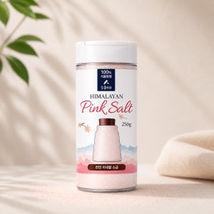 소금자리 히말라야 핑크솔트 소금차 가는입자 용기형 미네랄 소금 250g, 1개
