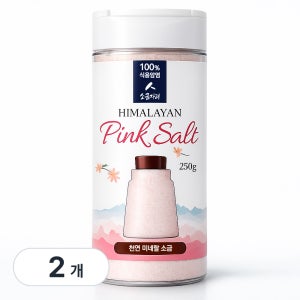 소금자리 히말라야 핑크솔트 가는입자 250g, 2개