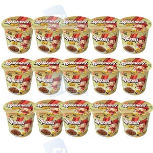 큐 농심 짜파게티범벅 70g 15개 컵라면 미니컵 짜장라면