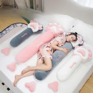 바디필로우 인형 안고자는 고양이 동물 옆으로자는 베개 롱쿠션