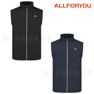올포유 골프웨어 남성 조끼 솔리드 펀칭 베스트 집업 파크 골프 부모님 선물 MQVO3261