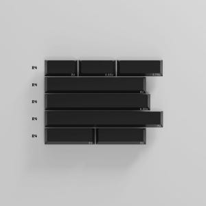 PBTfans WOB 퓨어 블랙 PBT 이중사출 키캡 체리 프로파일 스페이스바