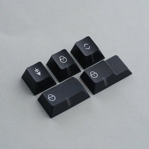 PBTfans WOB 퓨어 블랙 PBT 이중사출 키캡 체리 프로파일 심플 LED 키캡