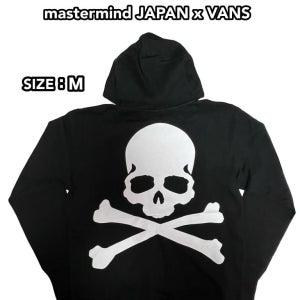 mastermind JAPAN 마스터마인드자팬 × VANS 반스 풀오버 후드티 블랙 스웨트셔츠 해골