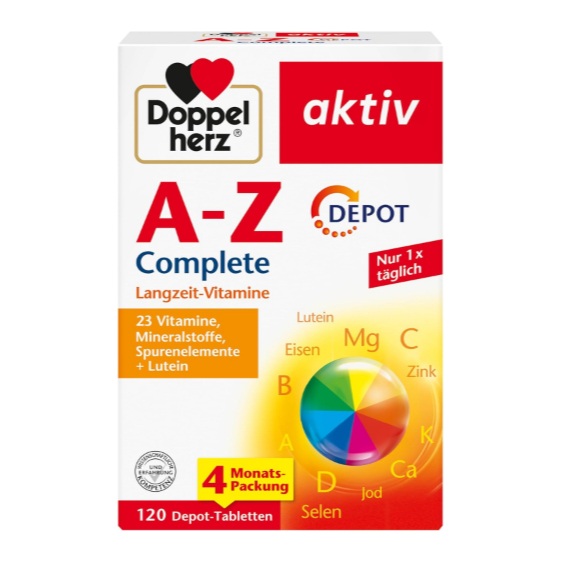 <b>도펠헤르츠 종합</b>비타민 추천 A-Z 23종 멀티비타민 미네랄 루테인 120정 독일산