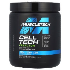 머슬테크 셀테크 크레아틴 HCL 무맛 파우더 211g