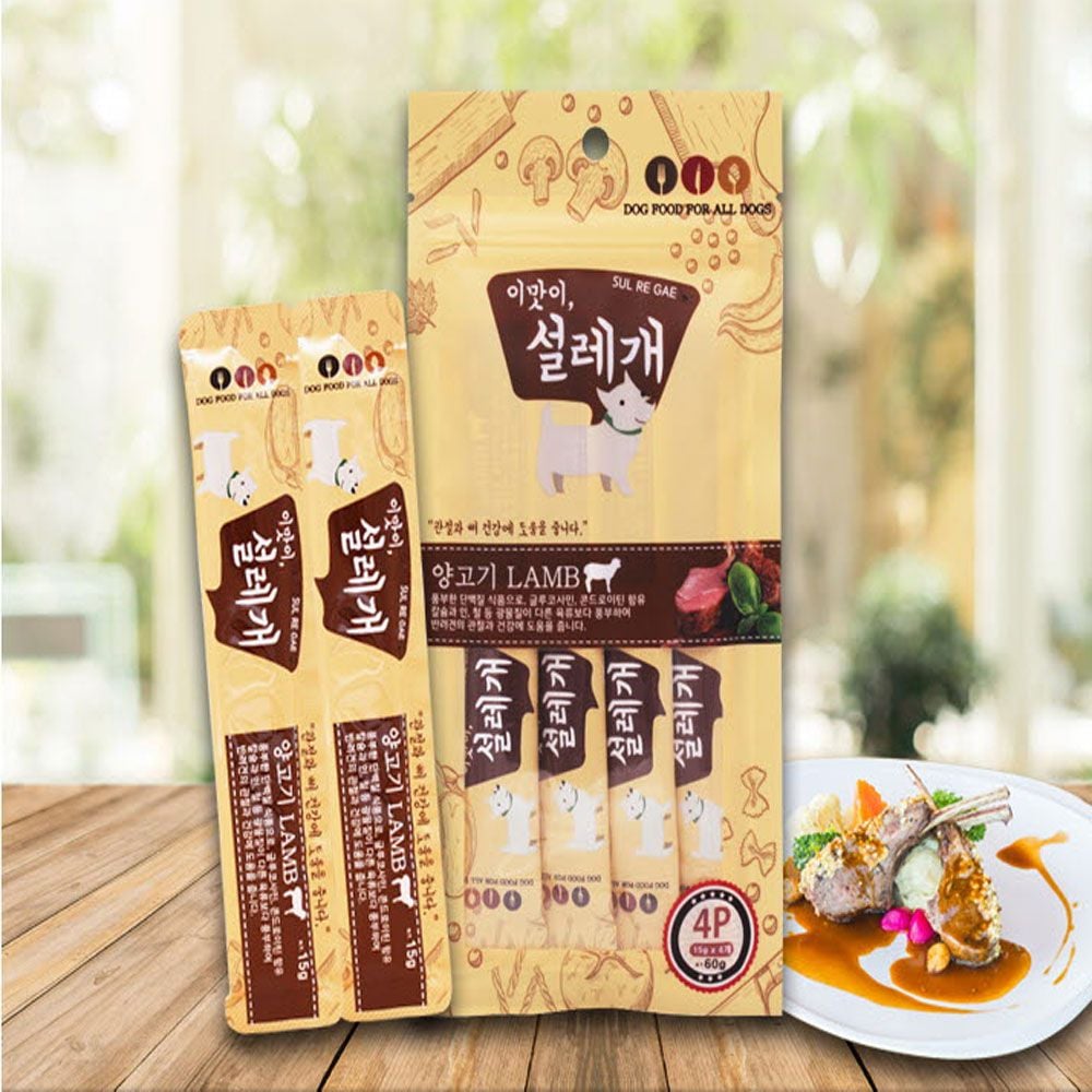 펫더맨 짜먹는츄르 설레개 양고기 4P 강아지간식