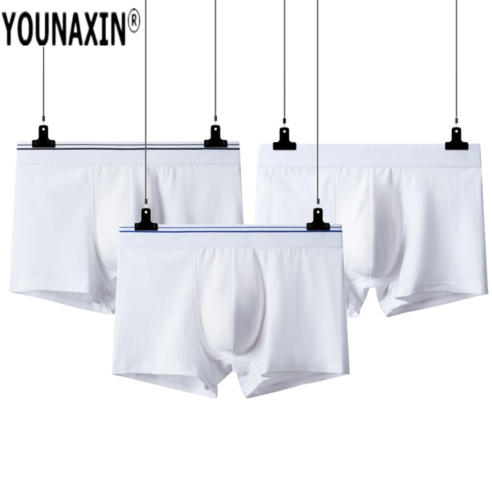 화이트 코튼 남성 복서 반바지 커플용 예쁜 웨딩 언더웨어 4XL 빅사이즈까지 구성