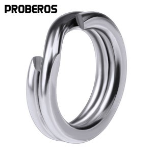 BEROS 50개 크랭크하드 미끼용 낚시 스플릿 링 실버 스테인레스 스틸 0 12 Inner diameter 2 5MM
