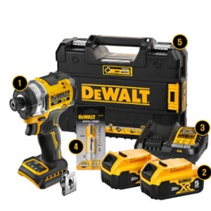 디월트 DCF860P2A 20V MAX XR BL 플래그쉽 임팩 5A 배터리 2개 세트