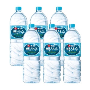 백산수 2L x 6개 농심 미네랄워터 물 먹는샘물 식수