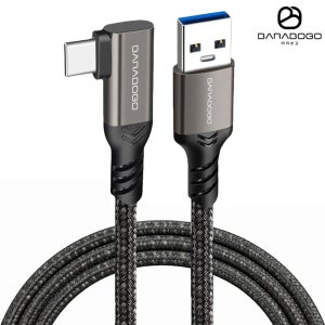 바라보고 USB3.2 Gen2 A to C타입 ㄱ자형 고속충전케이블 그레이, 1개, 3m