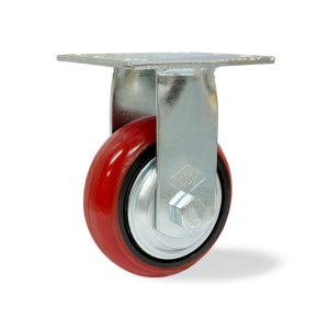 KCCY 중량 10cm-3.5cm( 4인치 ) 고정 우레탄바퀴 끌차 구루마 대차바퀴 밑판크기 86-97