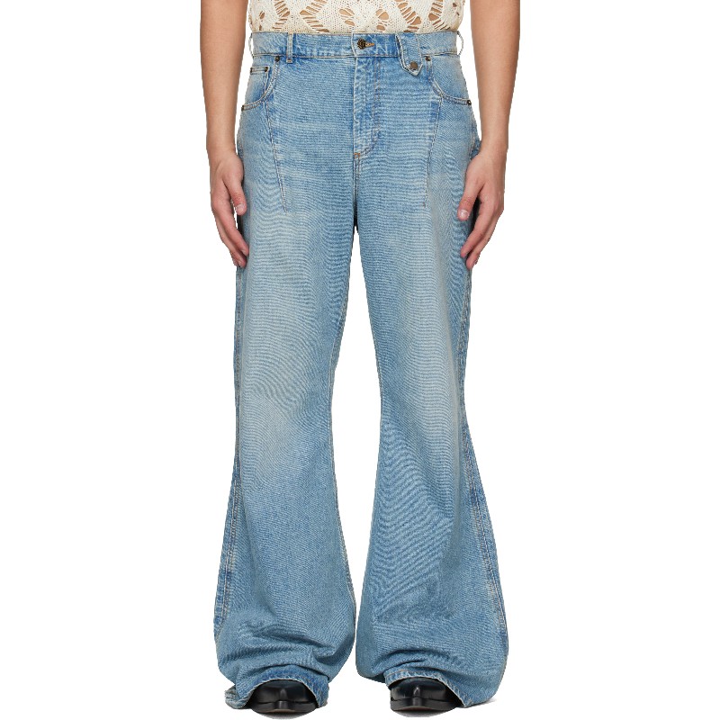 에곤랩 블루 리파인 와이드 데님 진 SS26 DN 001 LIGHT BLUE